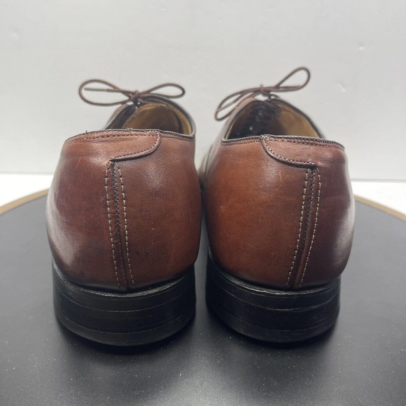 JOHNSTON‎ & MURPHY Flynch Cap Toe Calfskin Dress Shoes Brown Italy Men 11.5 main image 5
